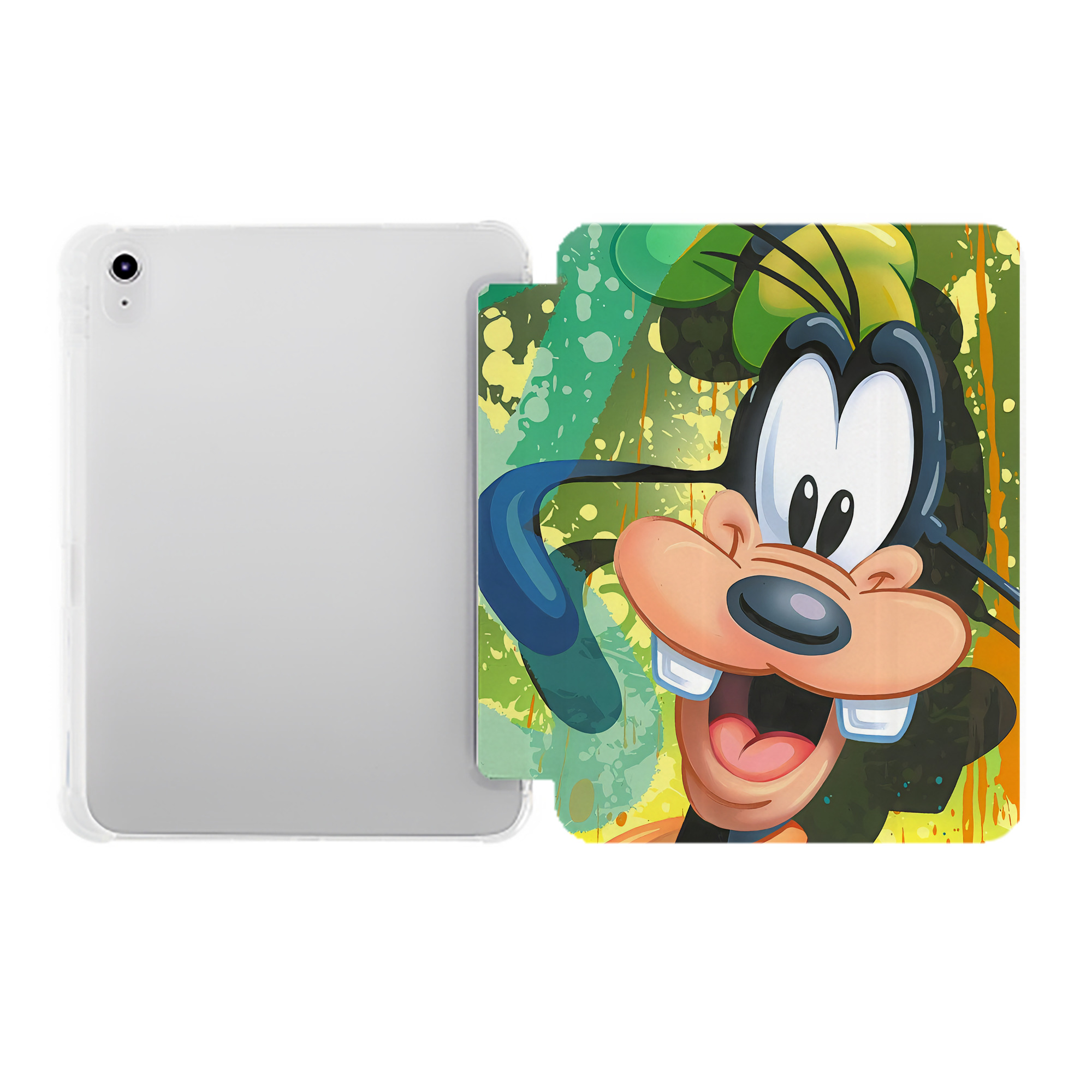 （画像用） ミッキーマウス Mickey Mouse IPad ケース ペン収納付き 三つ折りスタンド PUレザー×シリコン 対応機種9.5/10.5/10.9インチ